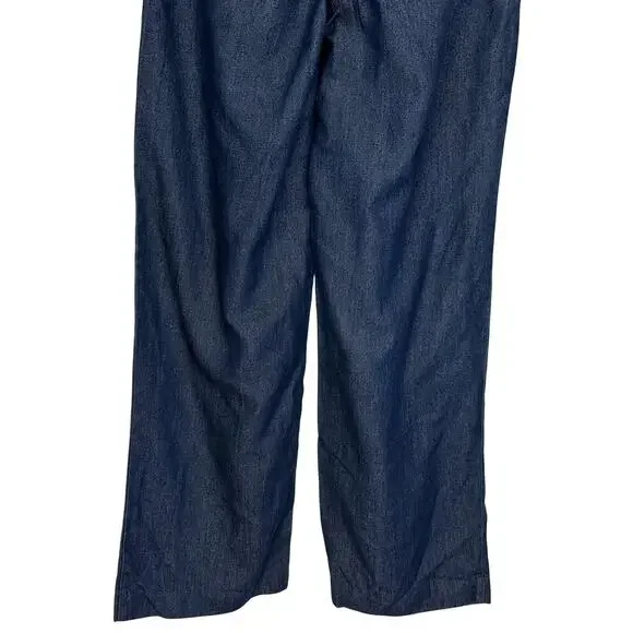 Talbots Tailored Indigo Wide Leg Pants Blue Size 6 - Picture 9 of 11
